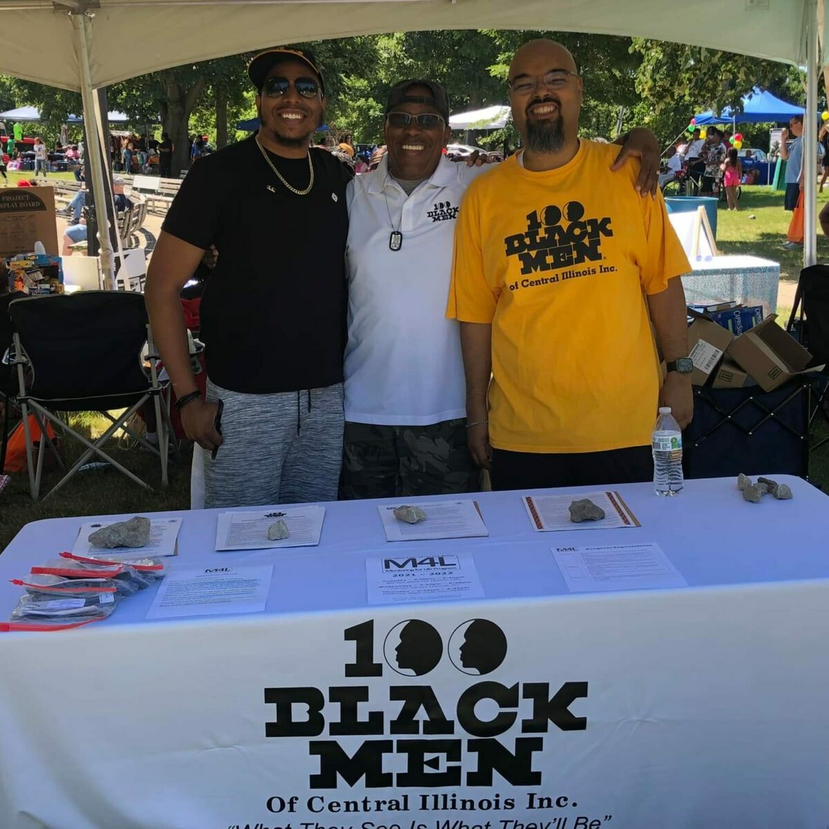 Three members of 100 Black Men host an event in central Illinois